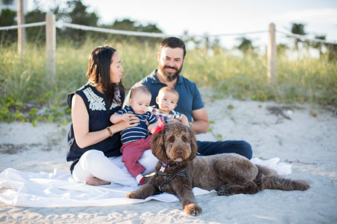 Miami Beach Twins Dog Photography Session