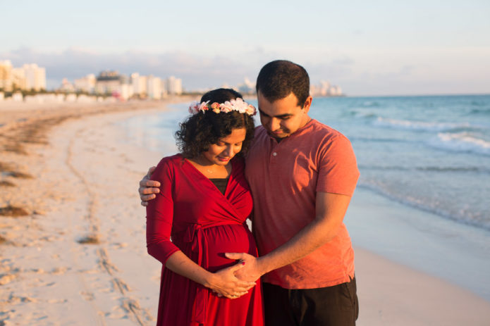 Miami Maternity Photographer Sunrise Beach Session