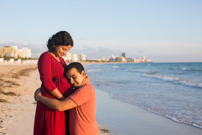 Miami Maternity Photographer Sunrise Beach Session