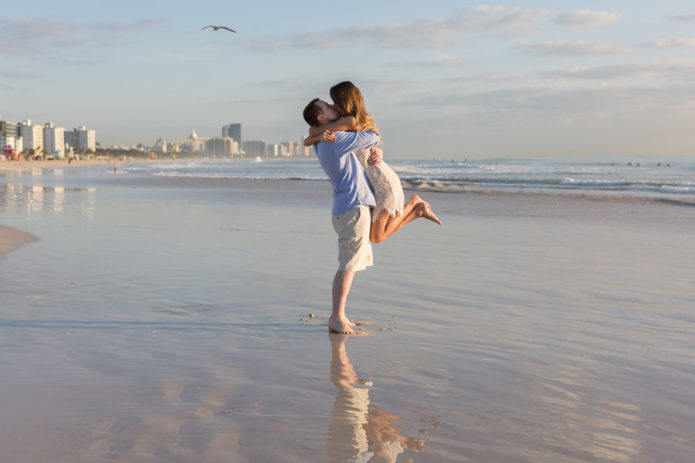 Miami Engagement Photographer Sunrise Beach Session