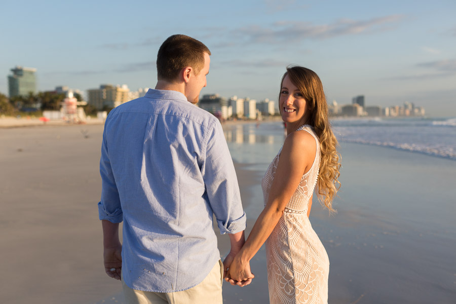 Miami Engagement Photographer Sunrise Beach Session