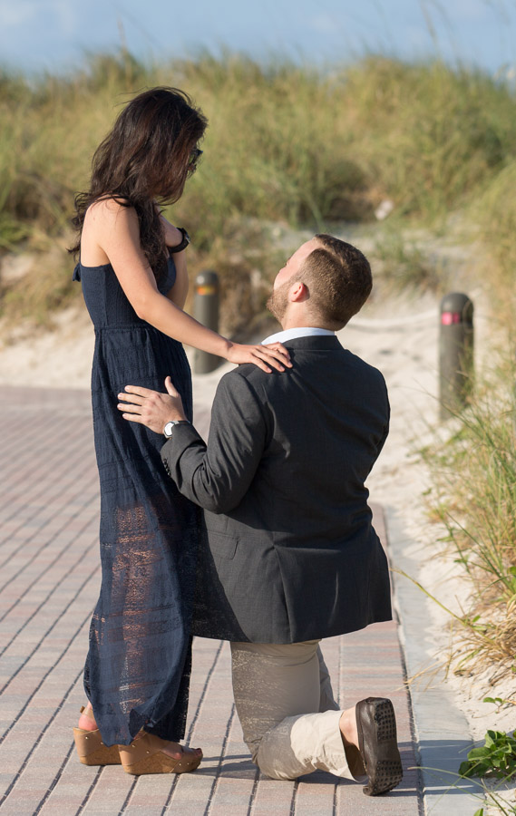 South Pointe Park Surprise Proposal and Engagement Photography Session