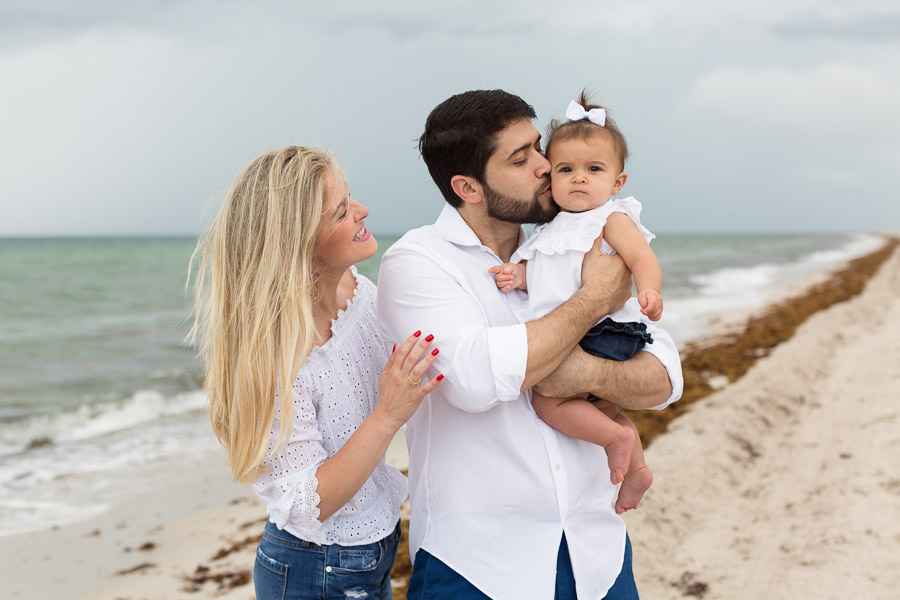 Family of Three Sunrise Beach Session at the Fontainebleau