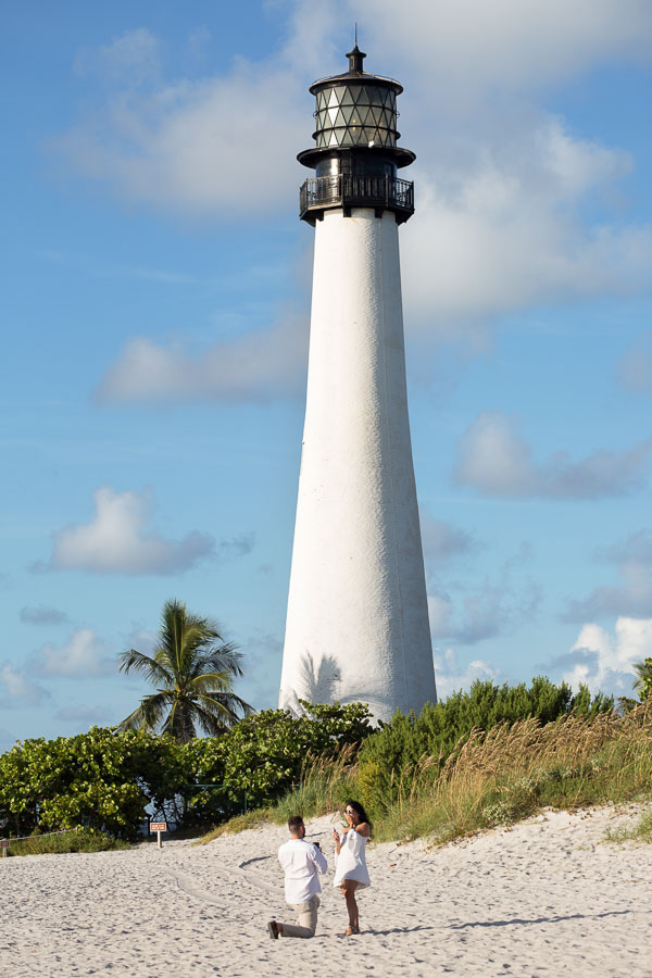 Cape Florida Lighthouse Surprise Proposal Photographer