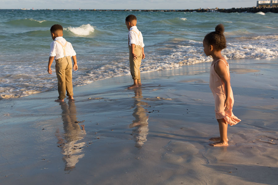 Family of Five Sunset Beach Session