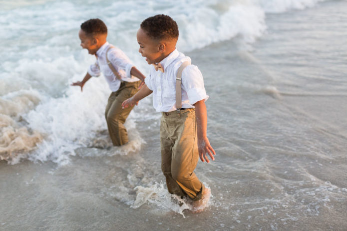 Family of Five Sunset Beach Session