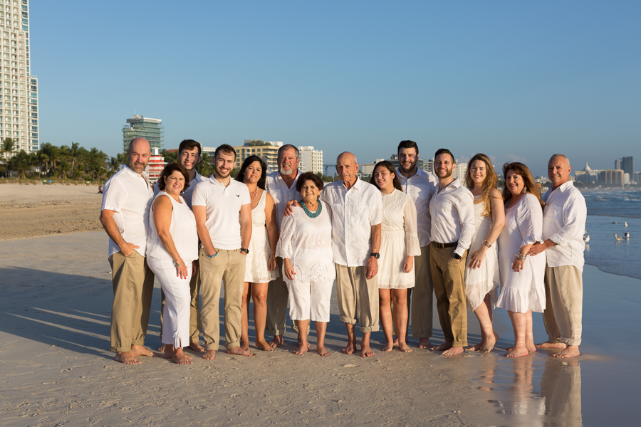 Large Family Photography Beach Session at Sunrise 