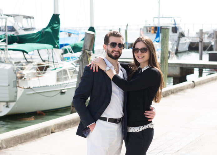 Brickell Boat Surprise Proposal Photographer Miami Florida