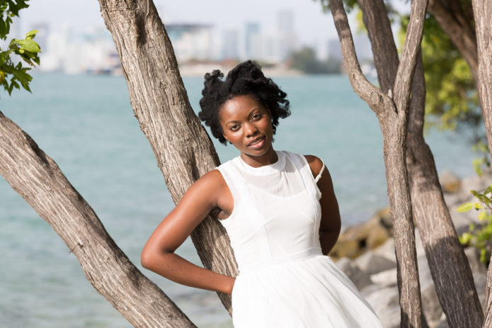 Portrait of a young woman in Miami Beach