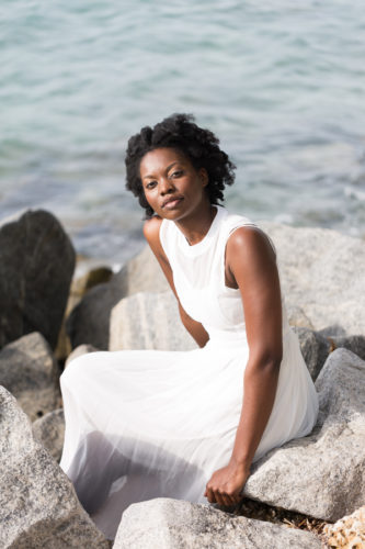 Portrait of a young woman in Miami Beach