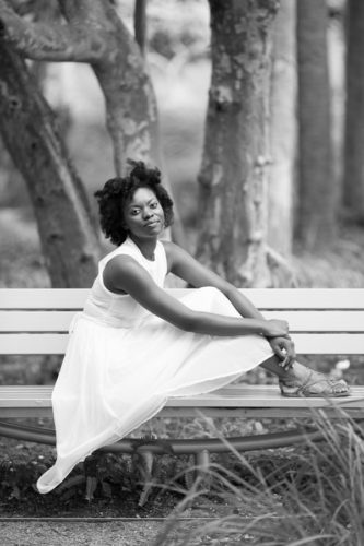 Portrait of a young woman in Miami Beach