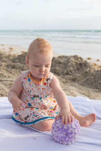 One year old cake smash photographer miami beach