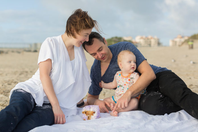 One year old cake smash photographer miami beach