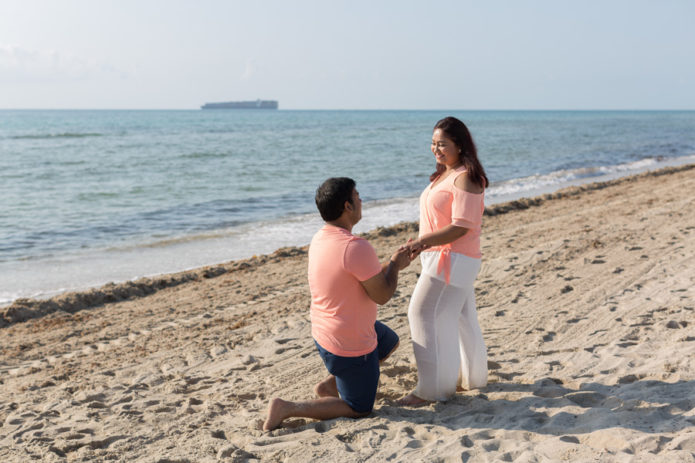 Miami Family of Three Sunrise Beach Photo Shoot