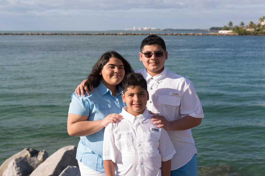 Miami Family of Five Sunrise Beach Photography Session