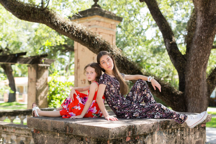 Sisters at the Coral Gables Prado Entrance