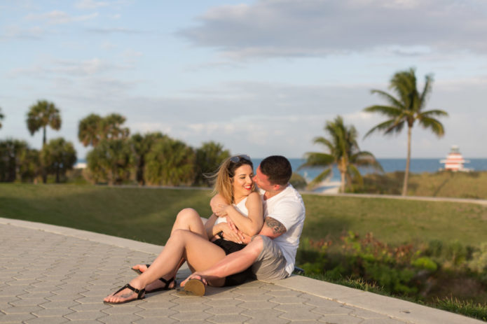 South Pointe Park Beach Proposal Photographer