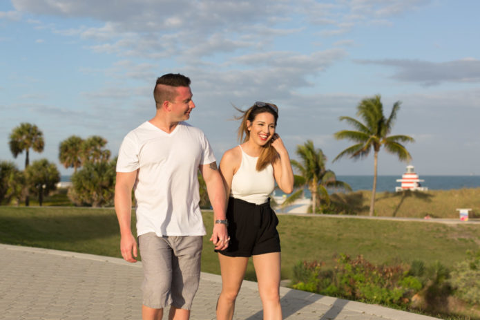 South Pointe Park Beach Proposal Photographer