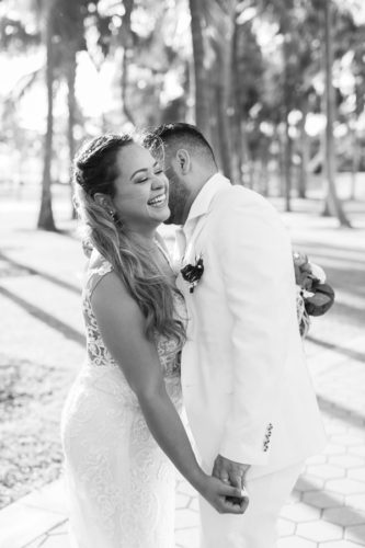 Miami Beach Couple Photography Session in Wedding Attire