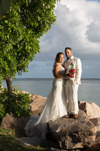 Miami Beach Couple Photography Session in Wedding Attire