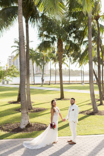 Miami Beach Couple Photography Session in Wedding Attire