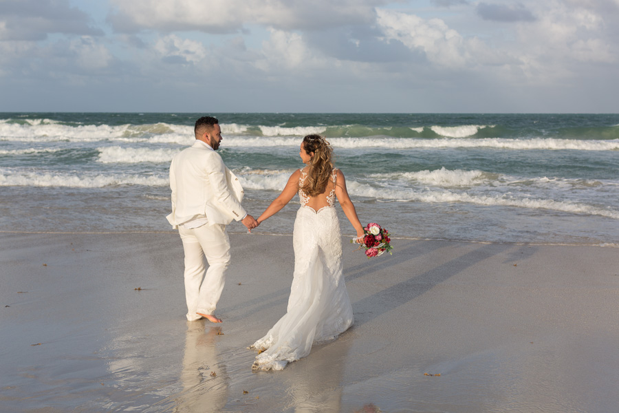 Miami Beach Couple Photography Session in Wedding Attire