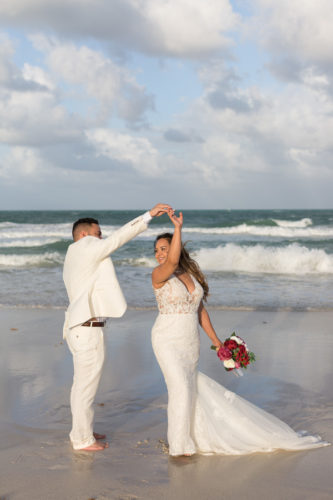 Miami Beach Couple Photography Session in Wedding Attire