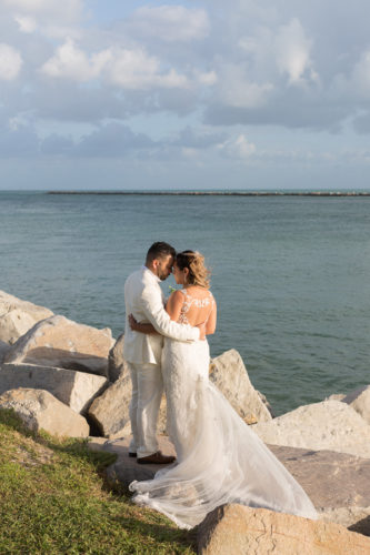 Miami Beach Couple Photography Session in Wedding Attire