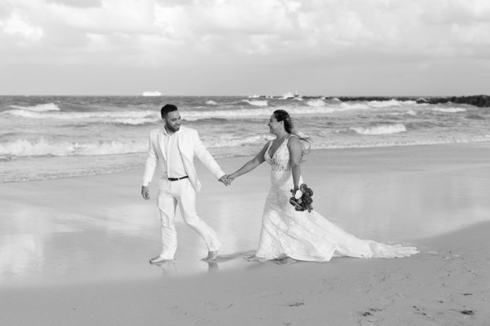 Miami Beach Couple Photography Session in Wedding Attire