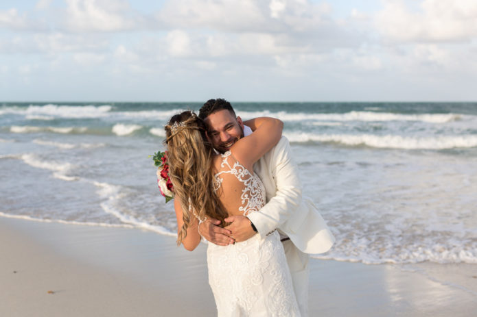 Miami Beach Couple Photography Session in Wedding Attire