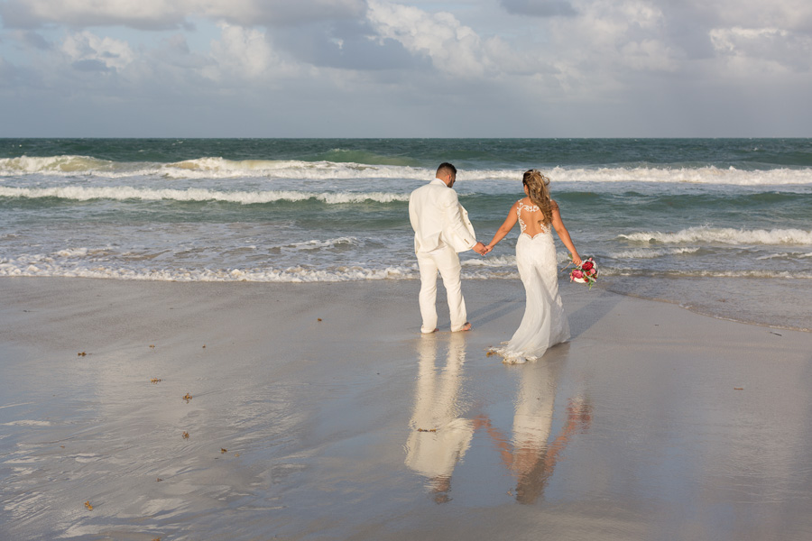 Miami Beach Couple Photography Session in Wedding Attire