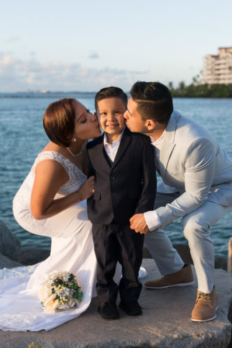 Family Wedding Portraits on the Beach in Miami