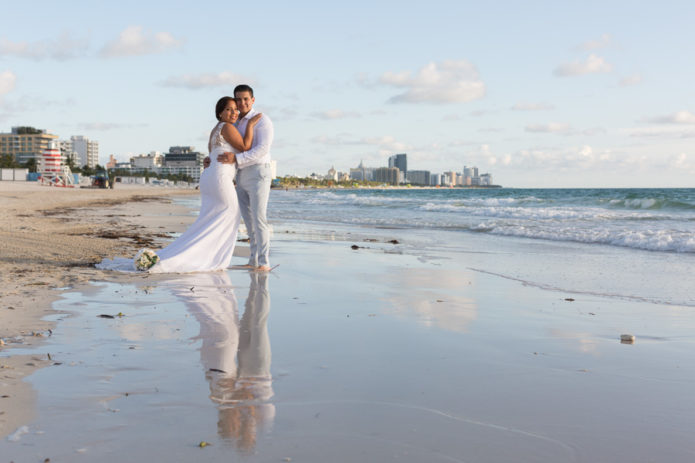 Family Wedding Portraits on the Beach in Miami