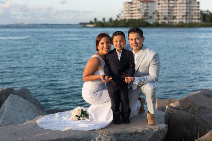 Family Wedding Portraits on the Beach in Miami