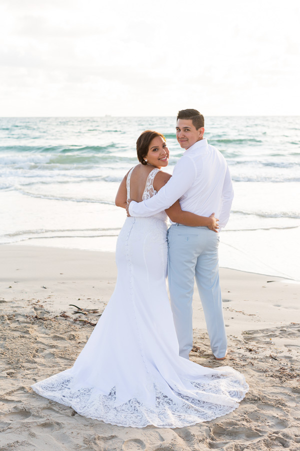 Family Wedding Portraits on the Beach in Miami