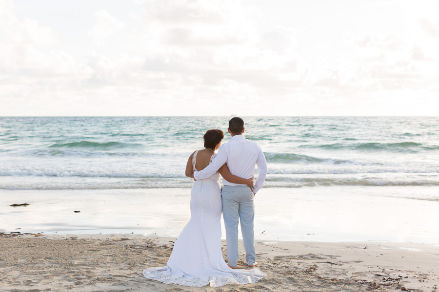 Family Wedding Portraits on the Beach in Miami