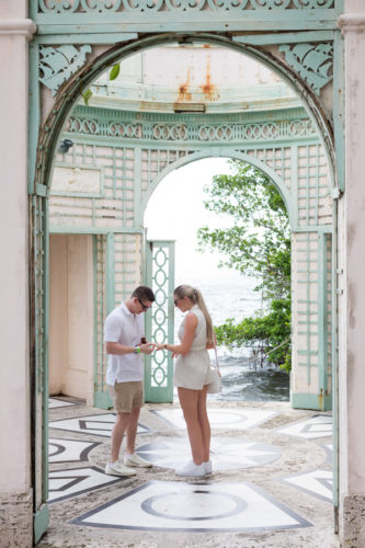 Vizcaya Museum Surprise Proposal Engagement Photographer