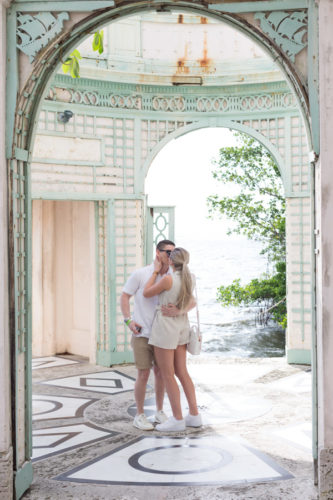 Vizcaya Museum Surprise Proposal Engagement Photographer