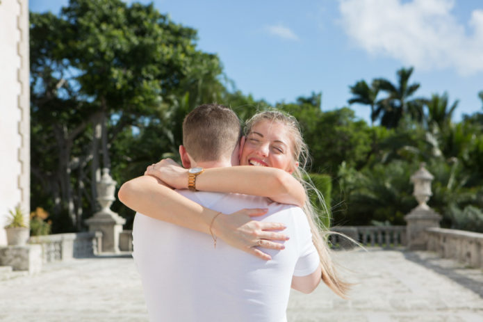 Vizcaya Museum Surprise Proposal Engagement Photographer