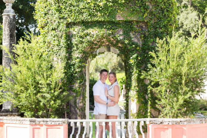 Vizcaya Museum Surprise Proposal Engagement Photographer