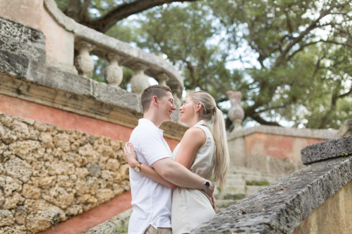 Vizcaya Museum Surprise Proposal Engagement Photographer