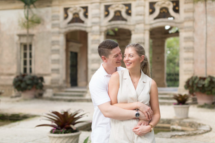 Vizcaya Museum Surprise Proposal Engagement Photographer