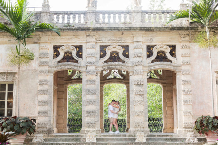 Vizcaya Museum Surprise Proposal Engagement Photographer