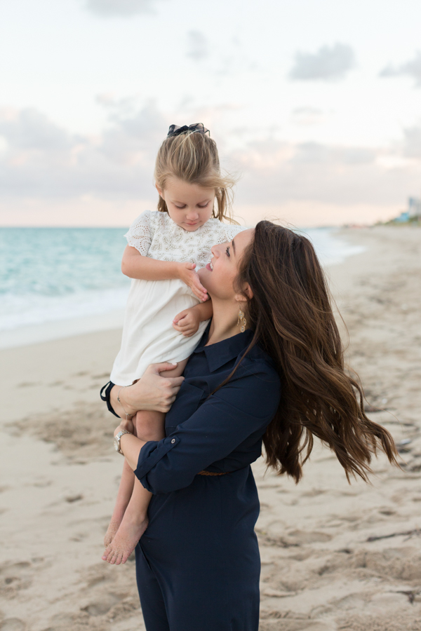 surfside family beach photography sunset session