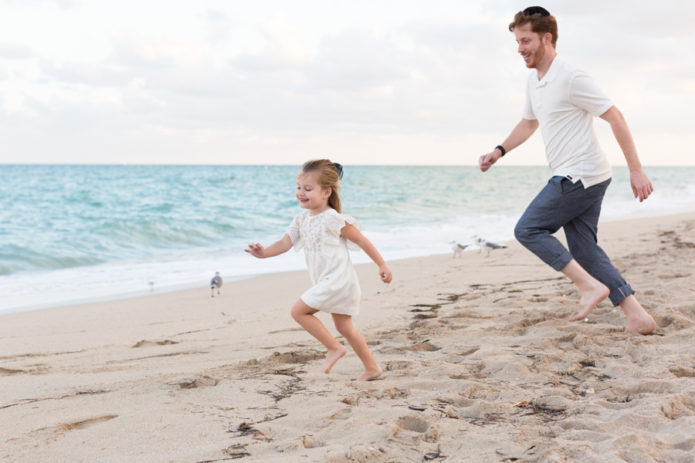 surfside family beach photography sunset session