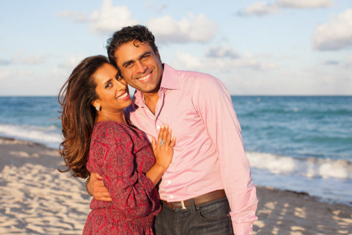 couple portrait on beach