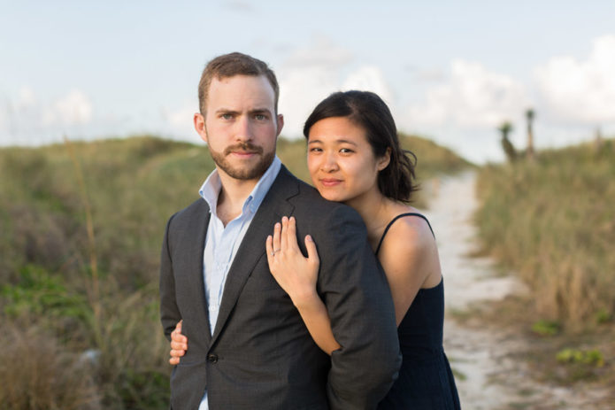 couple portrait miami park