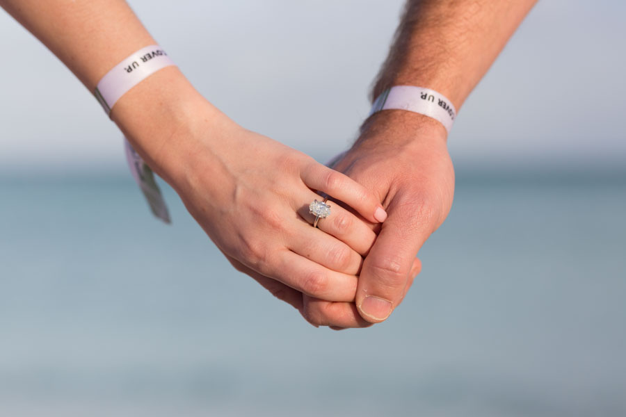 engagement ring beach