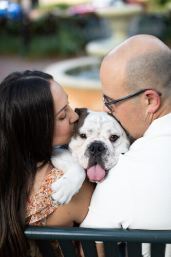 couple and their dog