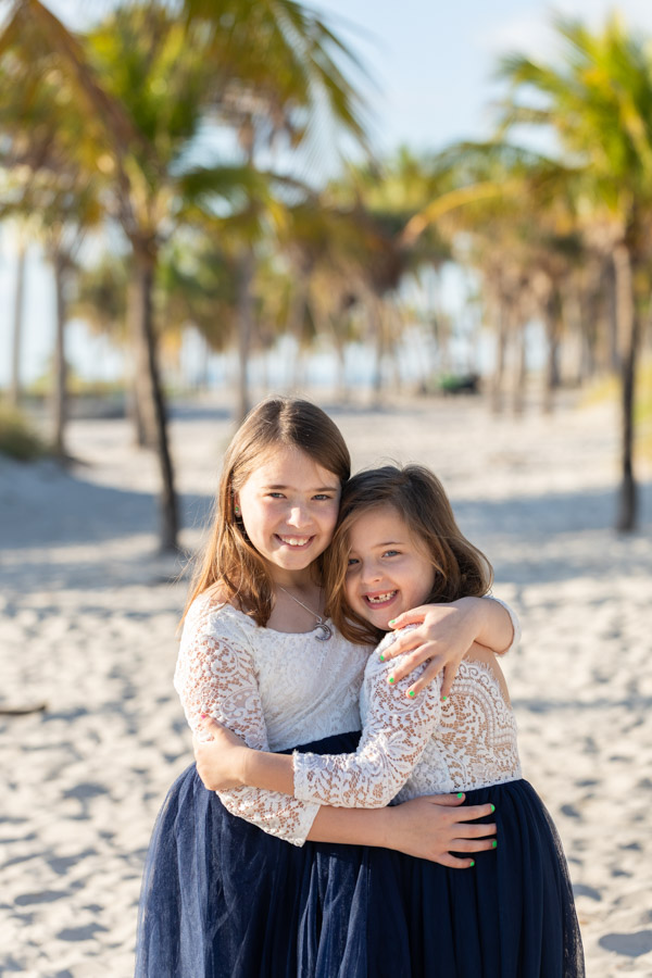 Mother Daughters Tropical Beach Photo Shoot in Key Biscayne